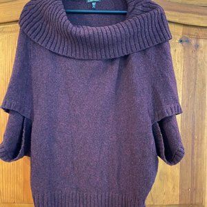 Eileen Fisher Purple Cowl Neck Sweater